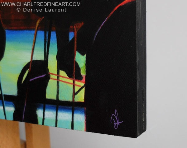 Sky Garden London, acrylic cityscape painting detail by Denise Laurent