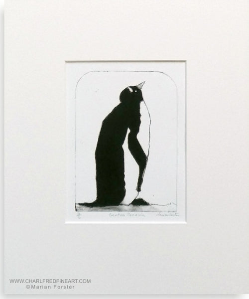 Gentoo Penguin anmal art print by Marian Forster.