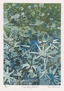 'Sea Holly Blues' -Flower Wall Art