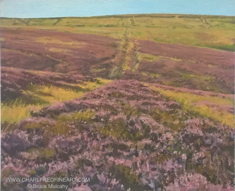 Moorland Heather landscape painting by Bruce Mulcahy.