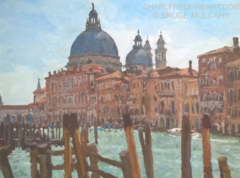 'By The Grand Canal' Venice - Cityscape Painting