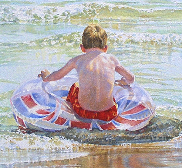 British Coast nautical art beach painting by Sara Butt.